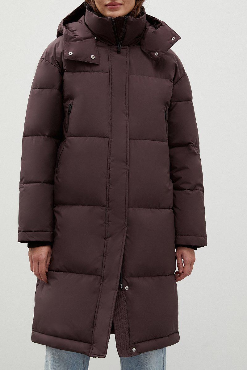 Стеганое утепленное пальто oversize силуэта, Модель FWC11046, Фото №3