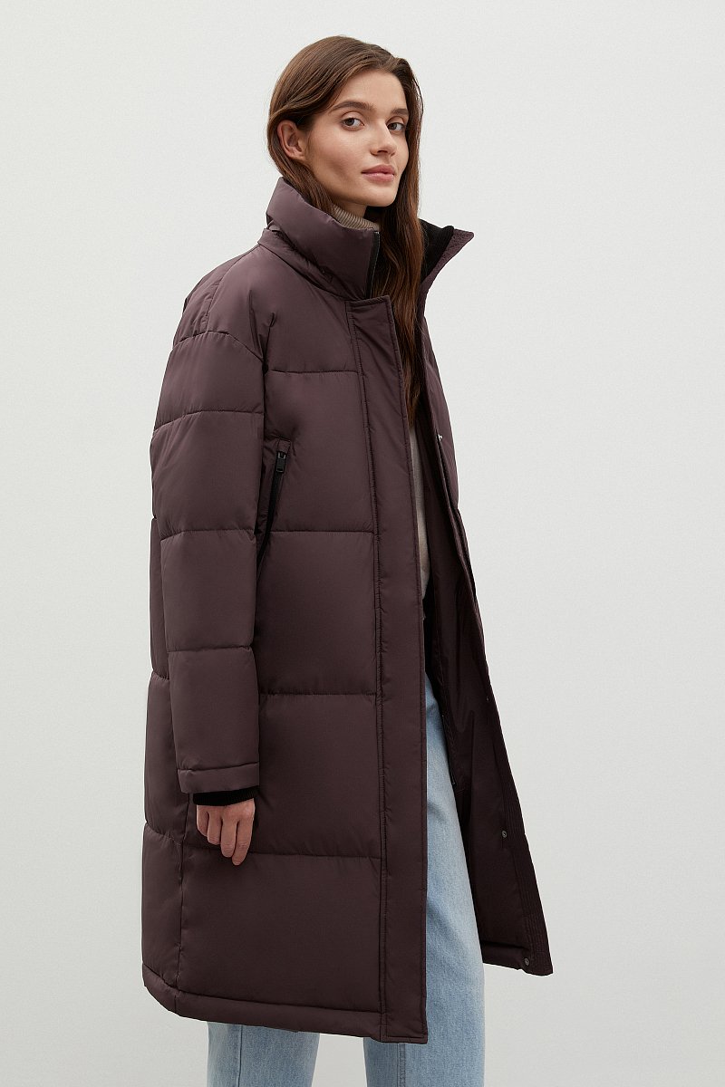 Стеганое утепленное пальто oversize силуэта, Модель FWC11046, Фото №4