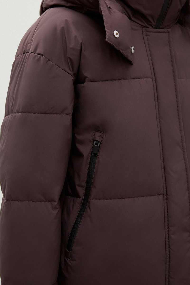 Стеганое утепленное пальто oversize силуэта, Модель FWC11046, Фото №6
