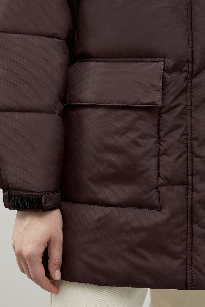 Стеганая утепленная куртка с капюшоном, Модель FWC11054, Фото №7