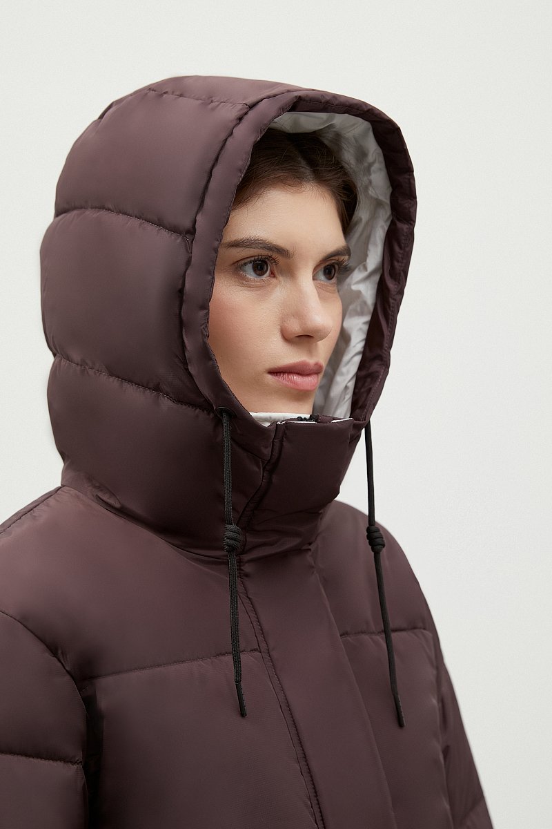 Стеганая утепленная куртка с капюшоном, Модель FWC11054, Фото №8