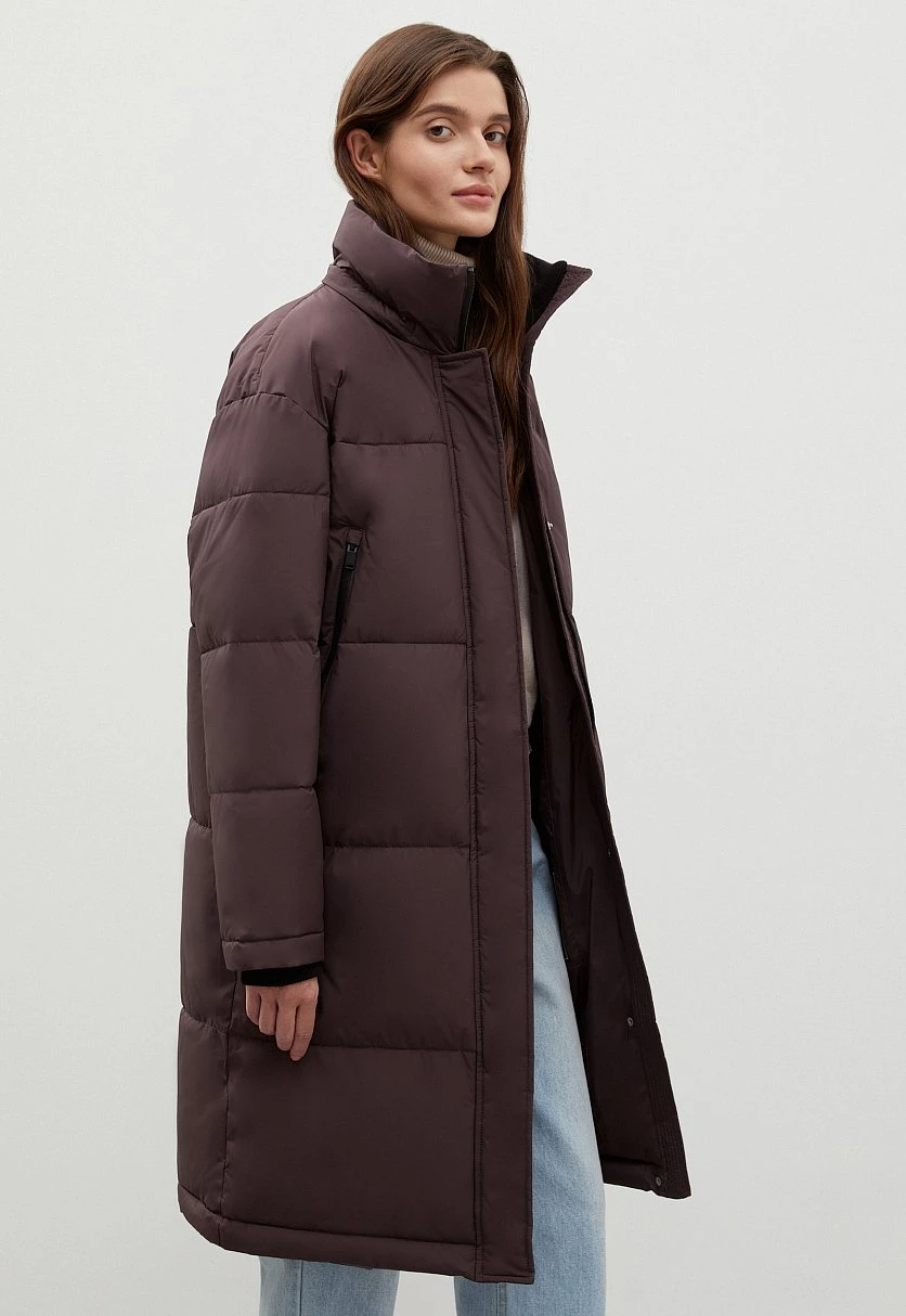 Стеганое утепленное пальто oversize силуэта, Модель FWC11046, Фото №4