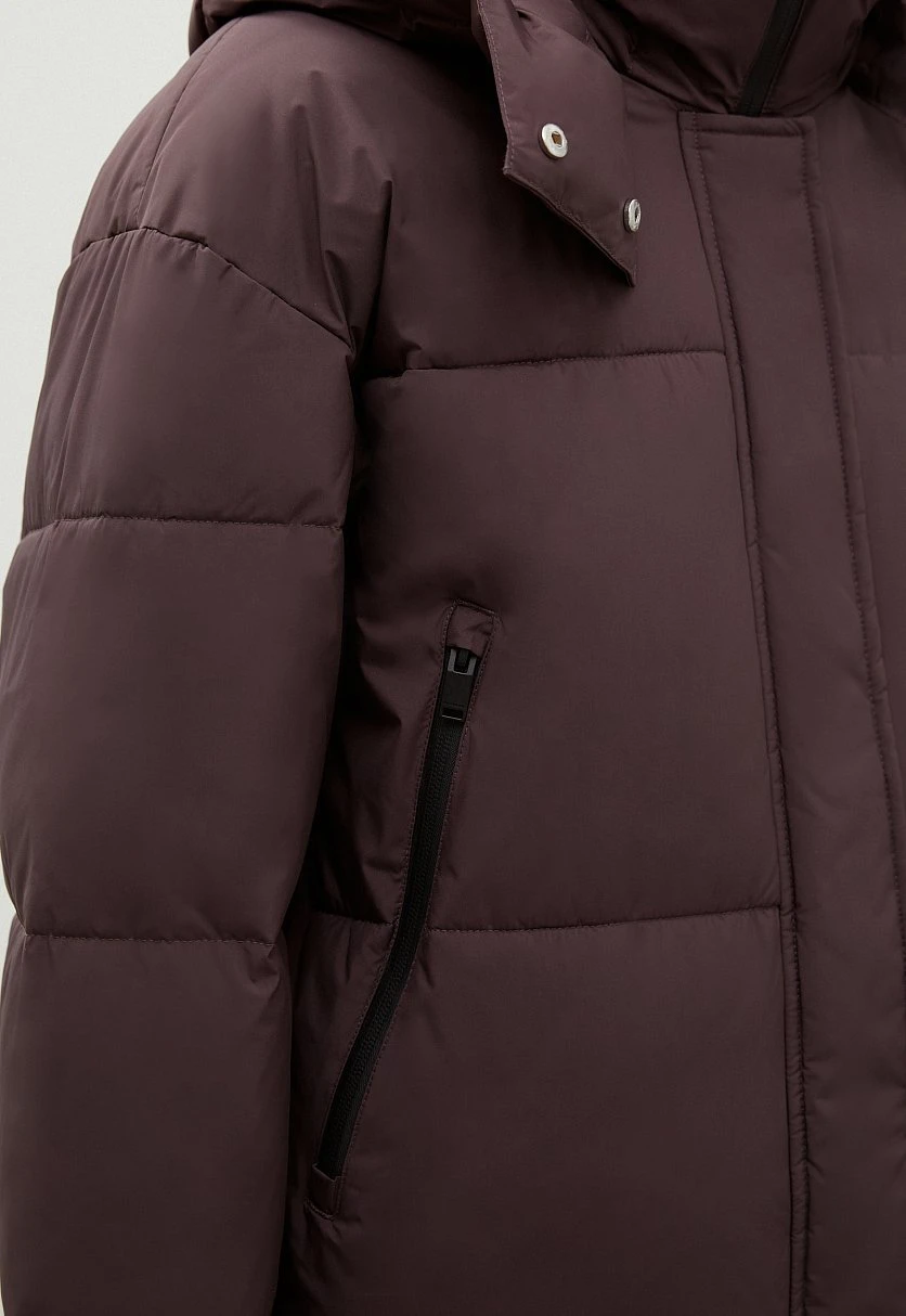 Стеганое утепленное пальто oversize силуэта, Модель FWC11046, Фото №6