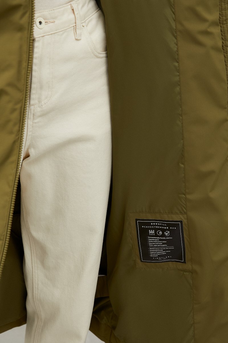 Утепленное пальто oversize с капюшоном, Модель FWC11074, Фото №7