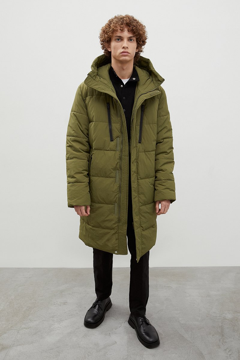 Стеганое утепленное пальто с капюшоном, Модель FWC21042, Фото №2