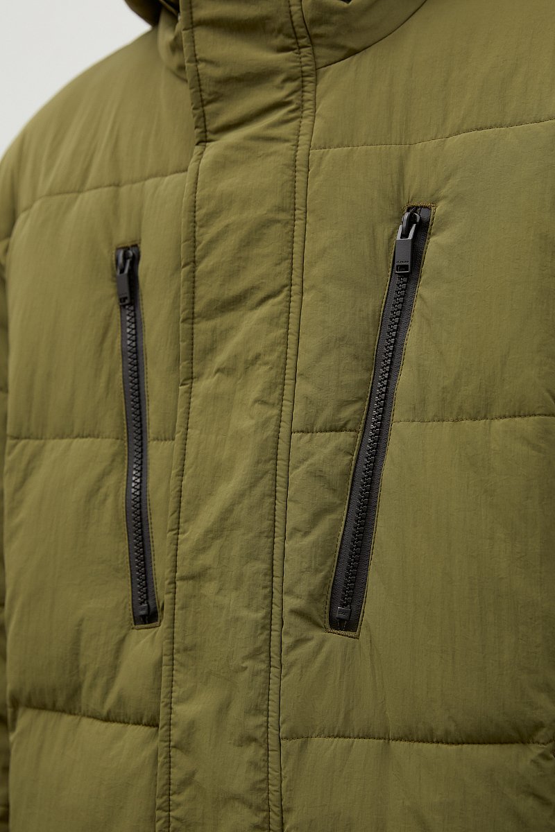 Стеганое утепленное пальто с капюшоном, Модель FWC21042, Фото №6