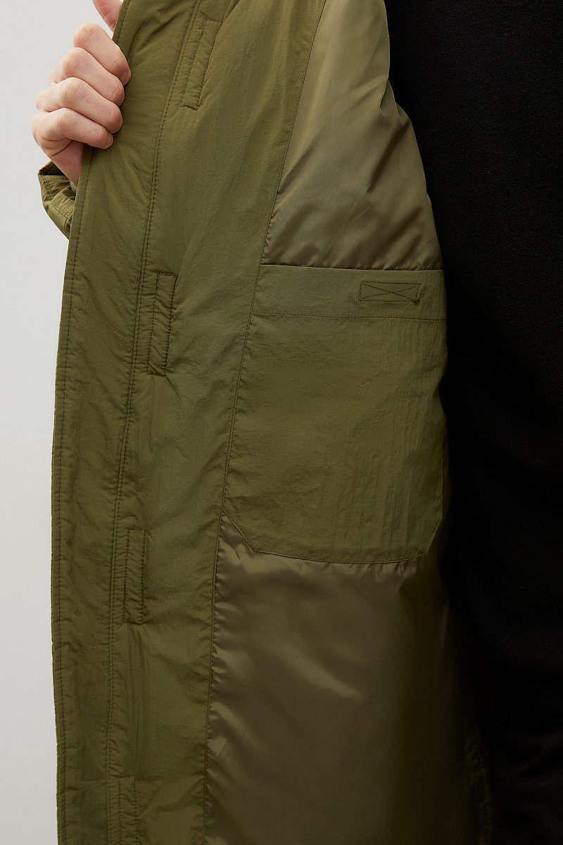 Стеганое утепленное пальто с капюшоном, Модель FWC21042, Фото №6