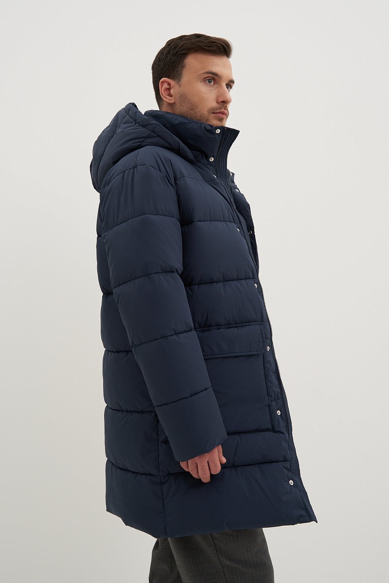 Пальто утепленное с воротником стойкой, Модель FWD21027, Фото №3