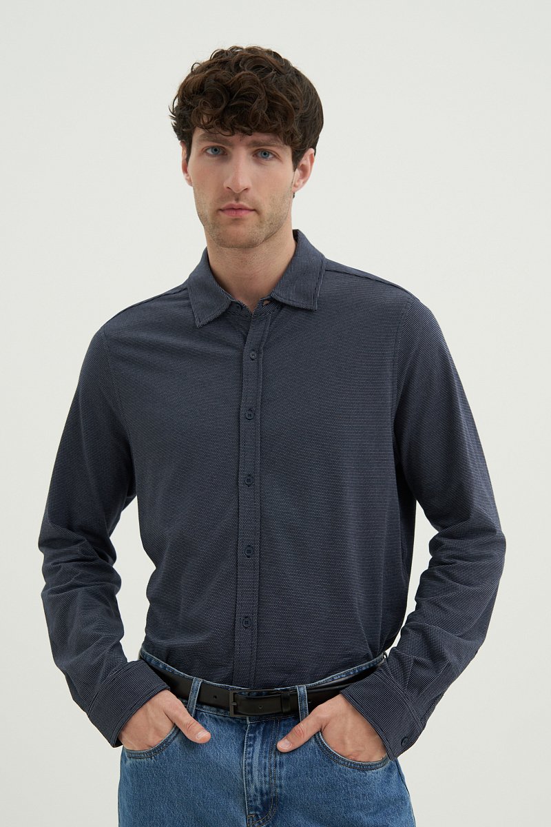 Рубашка (верхняя сорочка) трик. мужская, Модель FWD21053, Фото №1