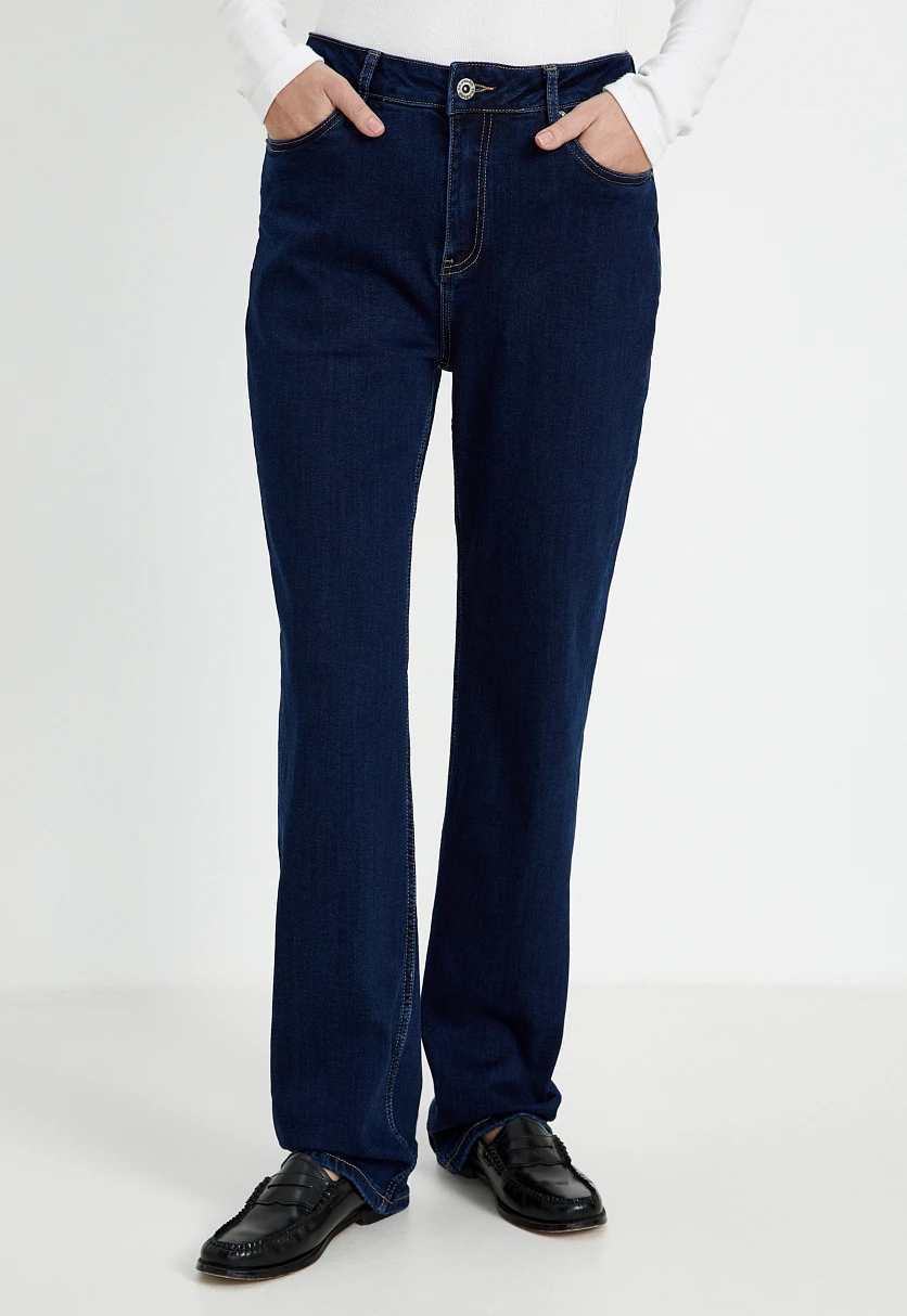 Утепленные джинсы straight fit женские, Модель FWD15000, Фото №1