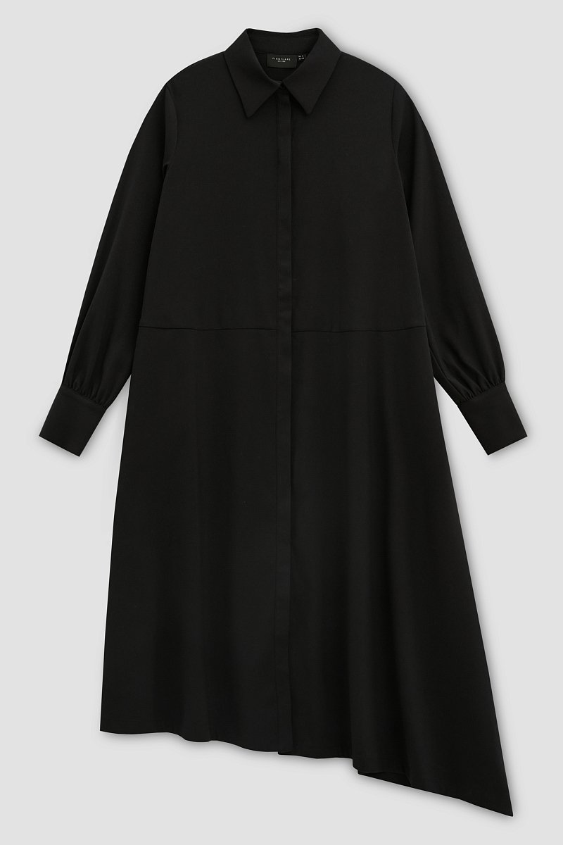 Платье в рубчик с отложным воротником, Модель FWD110102, Фото №7