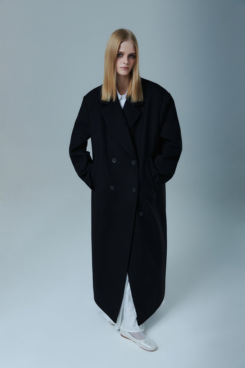 Оверсайз пальто с шарфом из капсулы Карины Нигай, Модель FWD51001, Фото №1