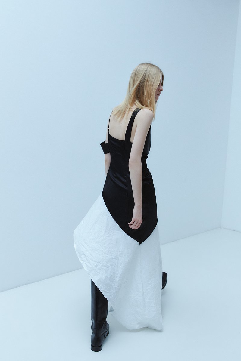 Атласное платье с драпировкой из капсулы Карины Нигай, Модель FWD51006, Фото №1