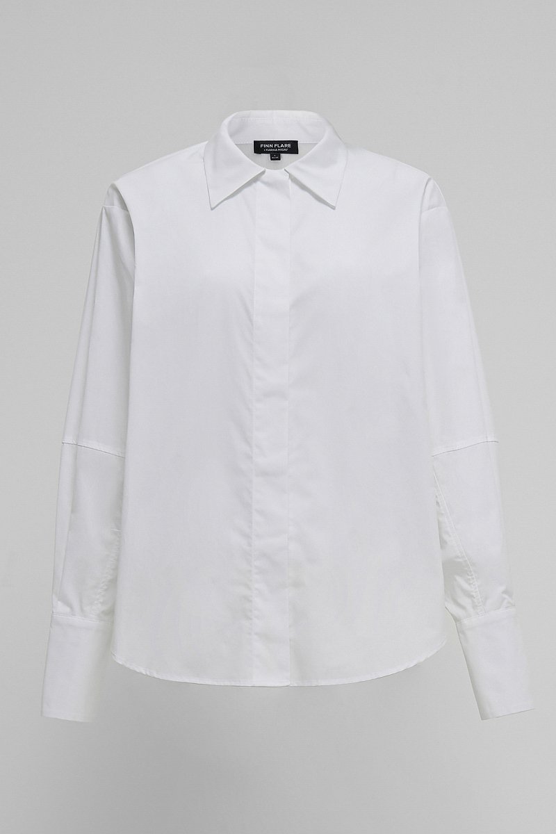 Рубашка из хлопка с объемными рукавами из капсулы Карины Нигай, Модель FWD51002, Фото №6