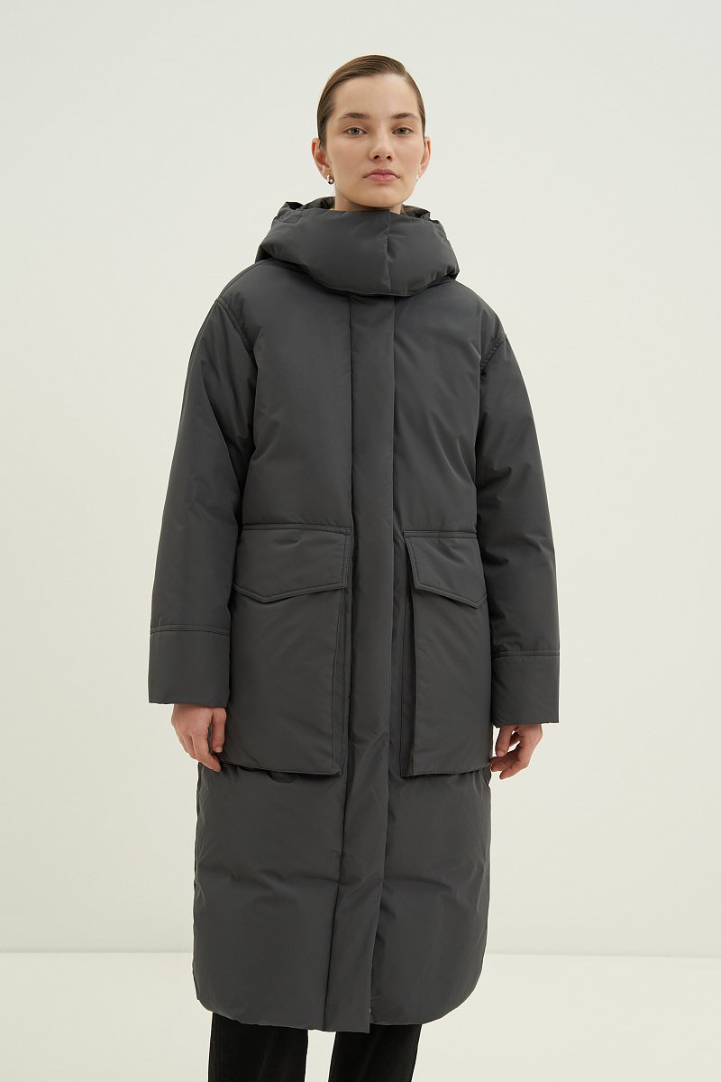 Пальто утепленное с утиным пухом, Модель FWD11044, Фото №1