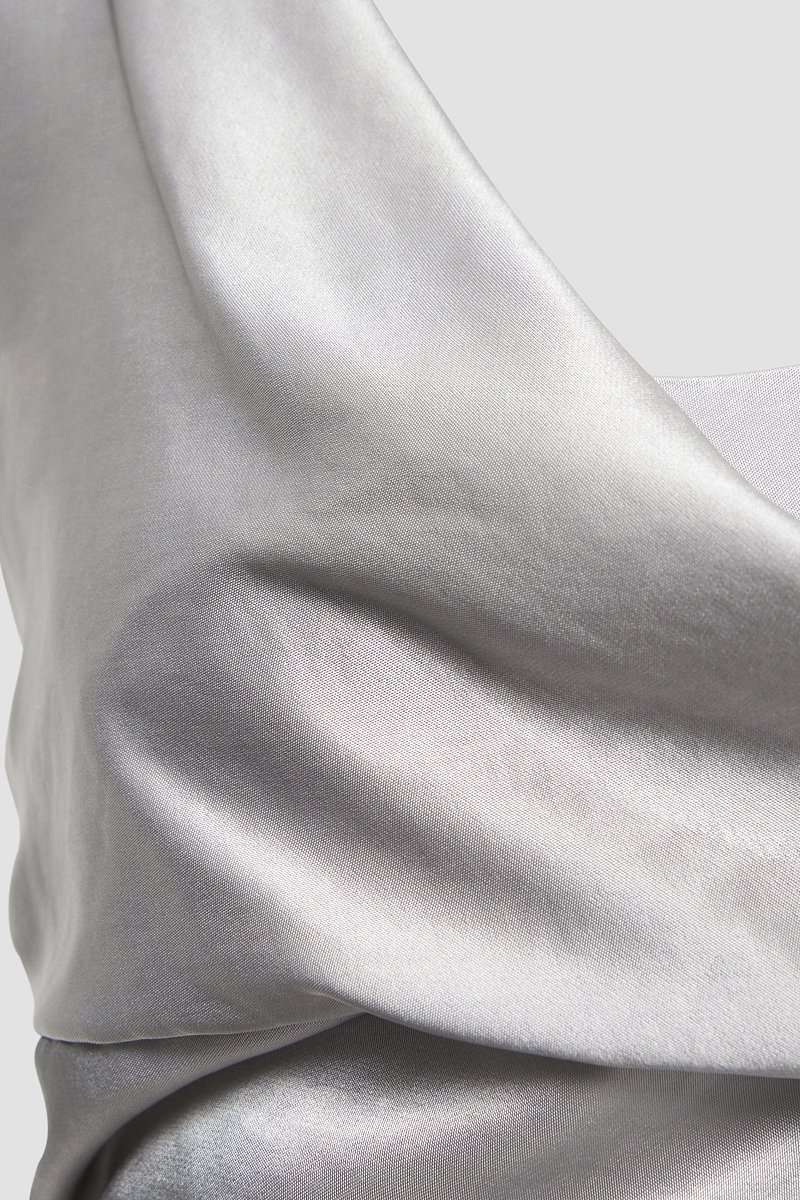 Атласное платье с драпировкой из капсулы Карины Нигай, Модель FWD51006, Фото №5