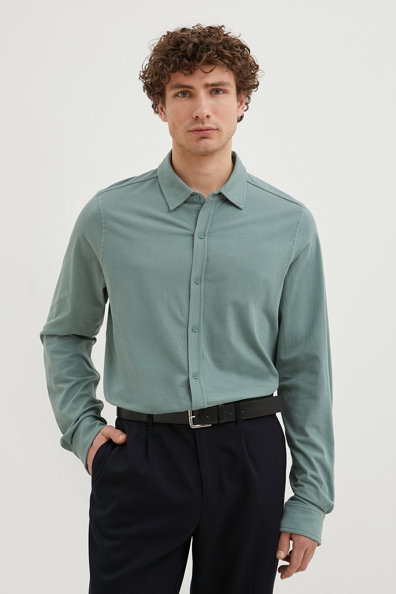 Рубашка (верхняя сорочка) трик. мужская, Модель FWD21053, Фото №1