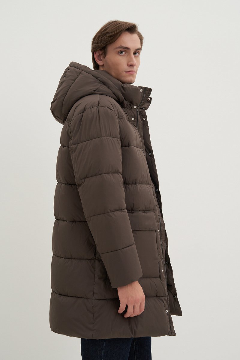 Пальто утепленное с воротником стойкой, Модель FWD21027, Фото №3