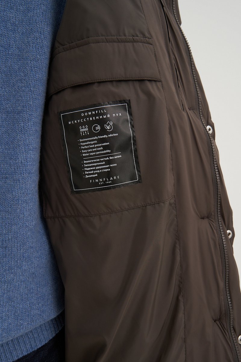 Пальто утепленное с воротником стойкой, Модель FWD21027, Фото №5