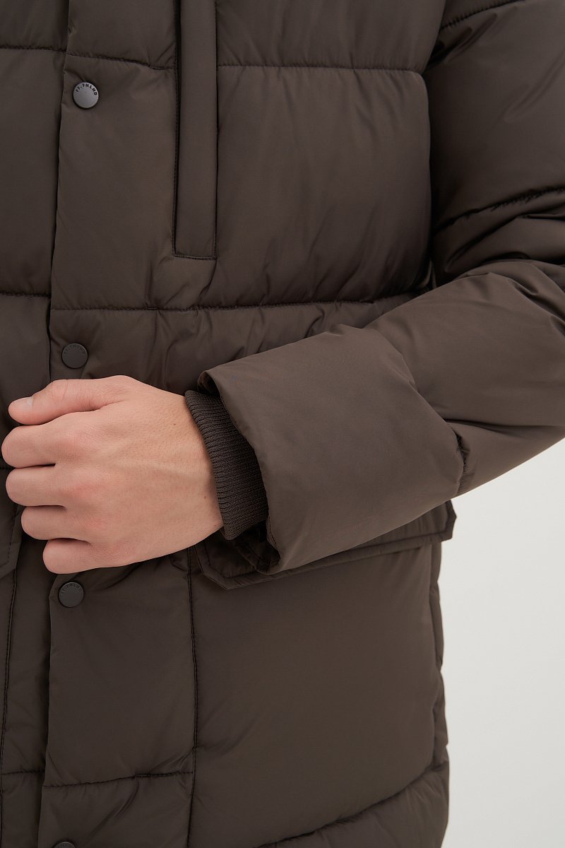 Пальто утепленное с воротником стойкой, Модель FWD21027, Фото №8