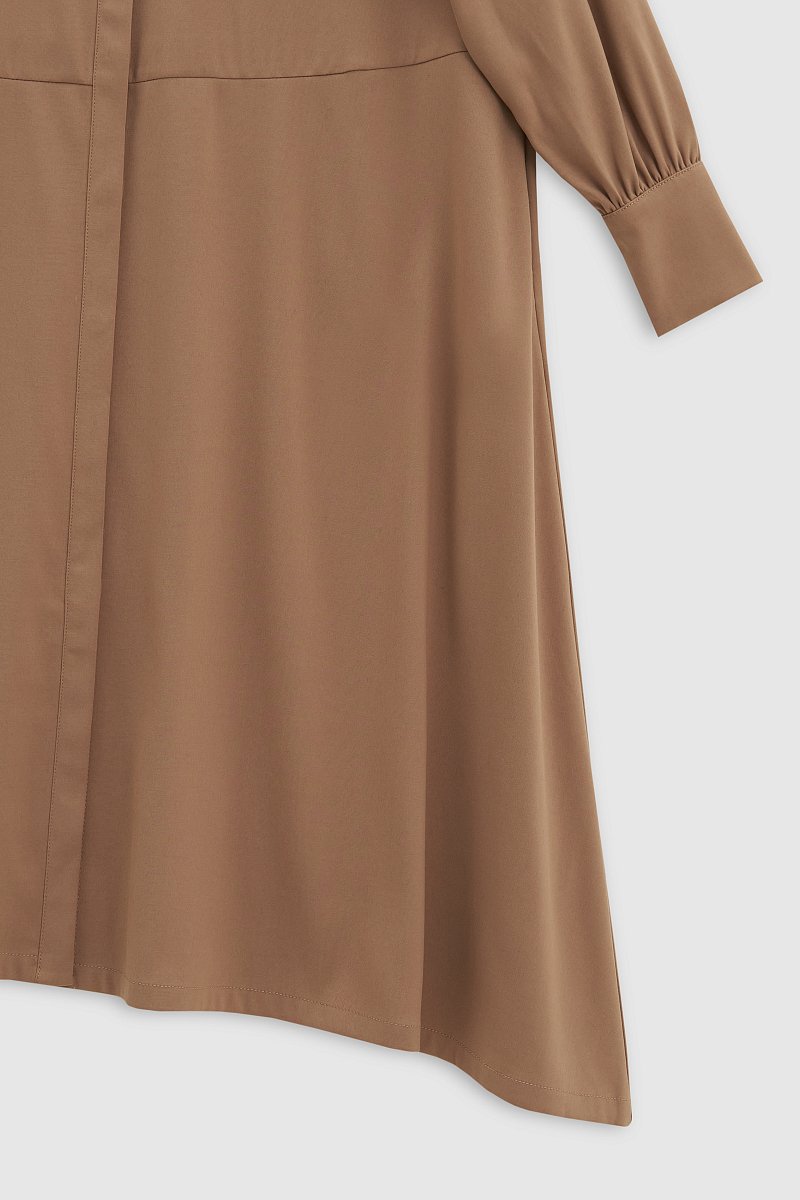 Платье в рубчик с отложным воротником, Модель FWD110102, Фото №6