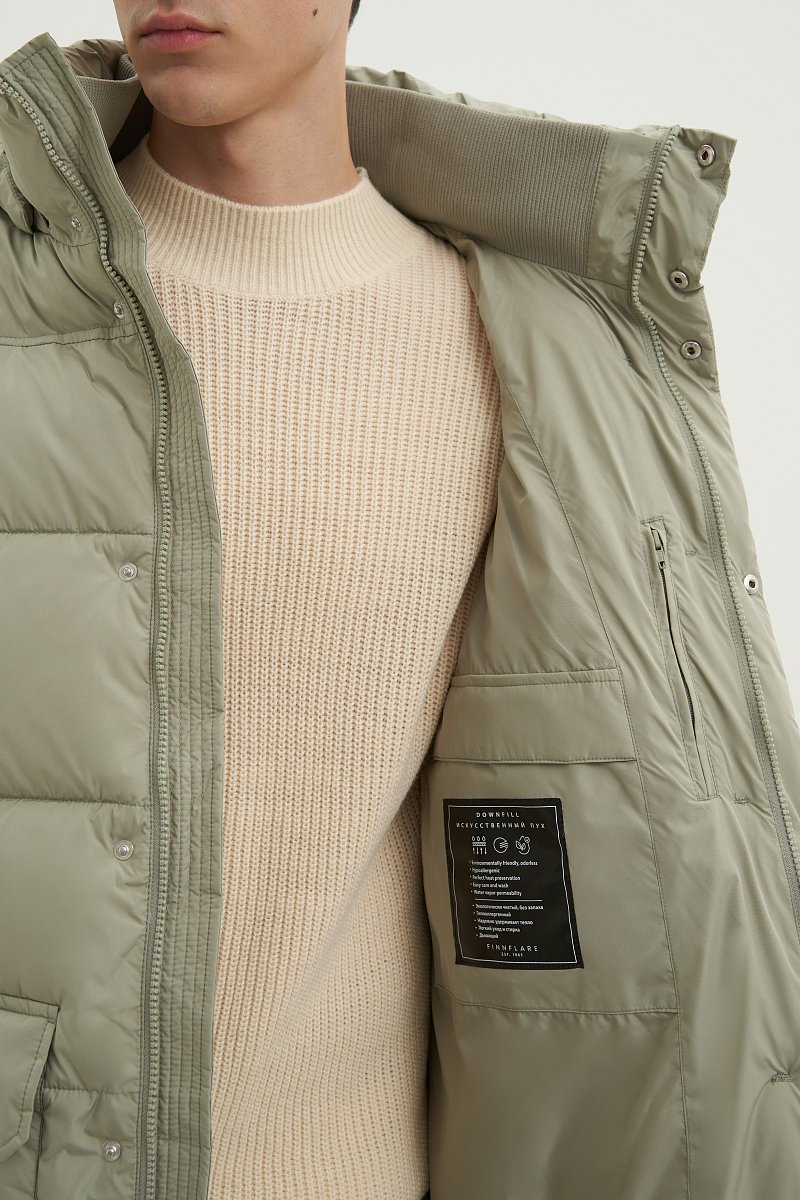 Пальто утепленное с воротником стойкой, Модель FWD21027, Фото №5