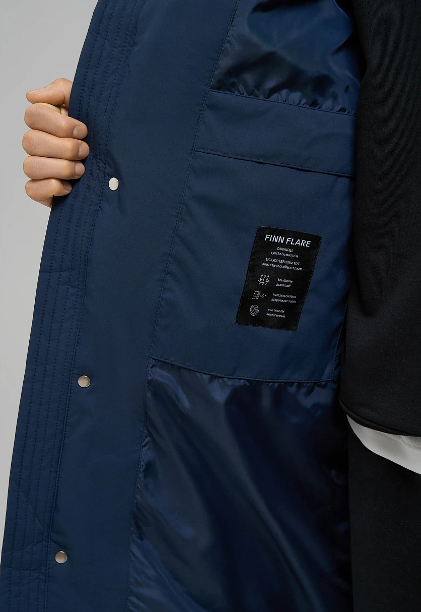 Утепленное пальто с воротником-стойкой, Модель FWE21001, Фото №8