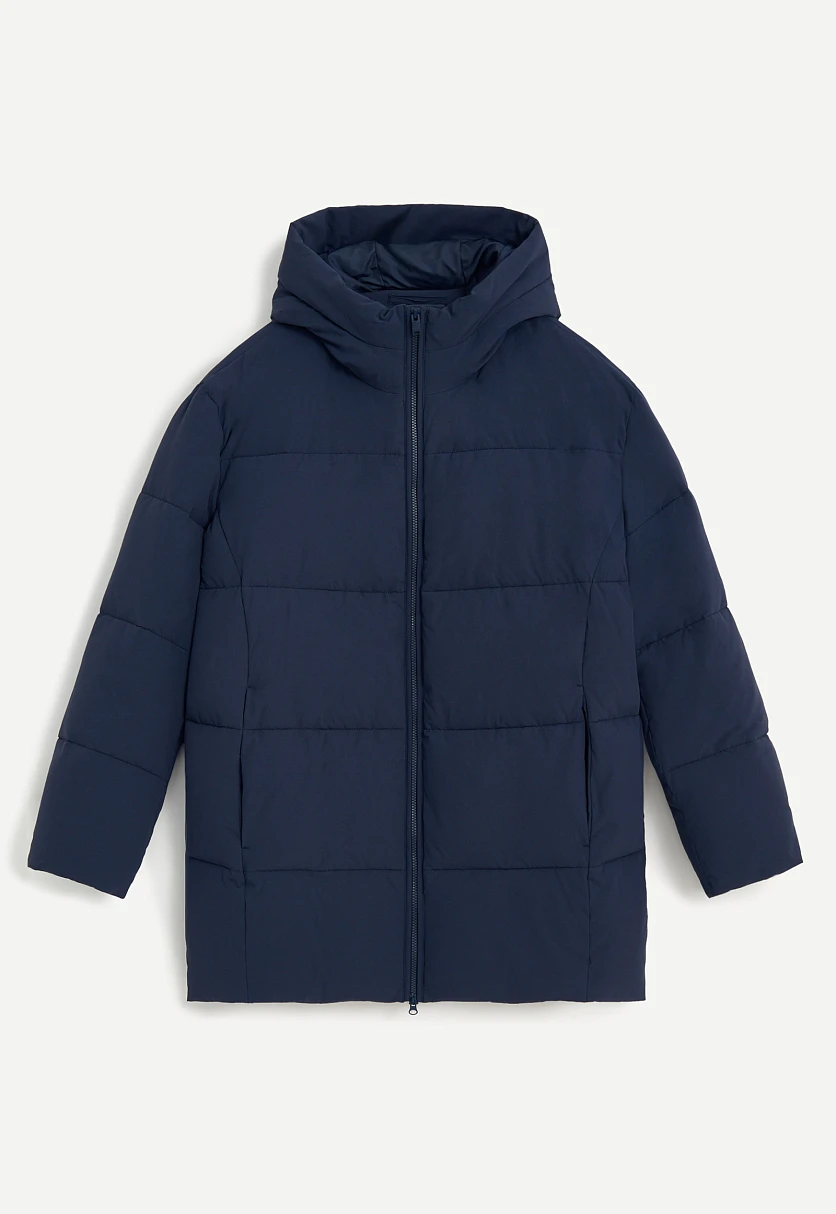 Утепленное стеганое полупальто с капюшоном, Модель FWE21011, Фото №10