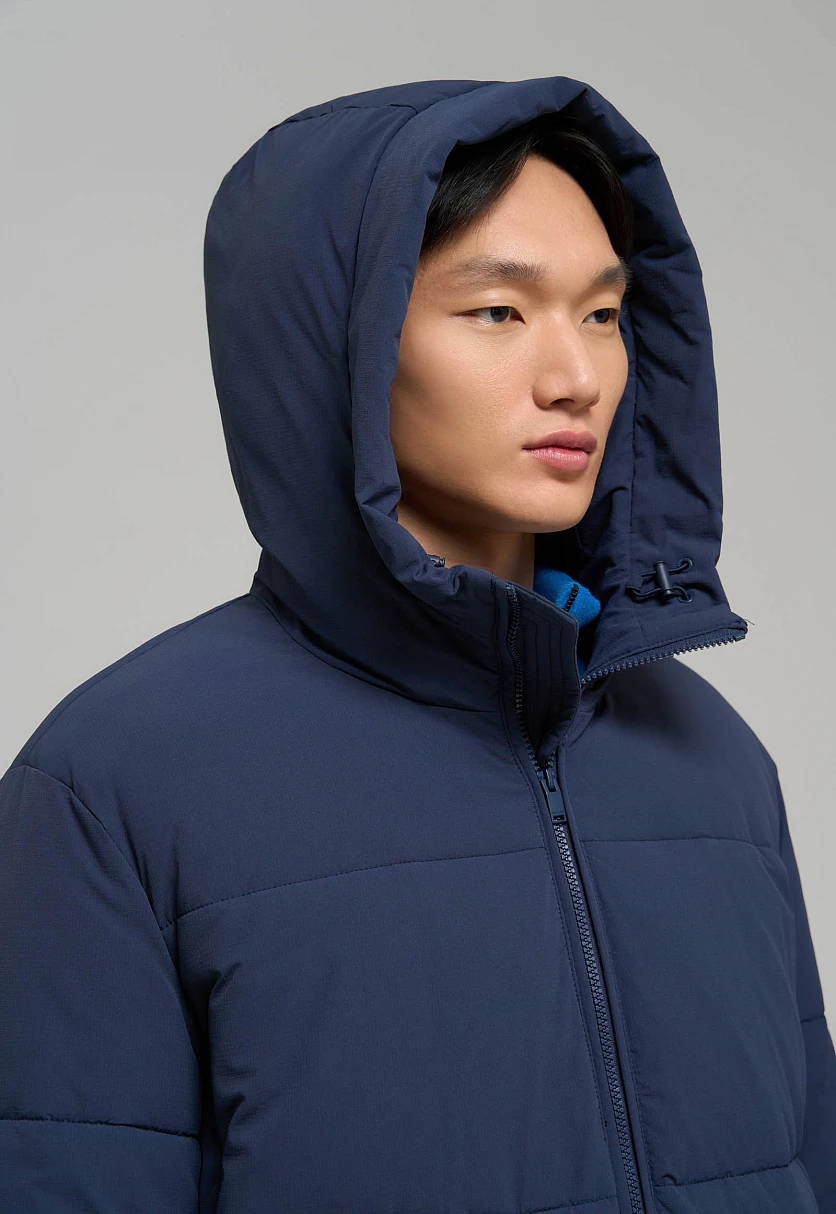 Утепленное стеганое полупальто с капюшоном, Модель FWE21011, Фото №7