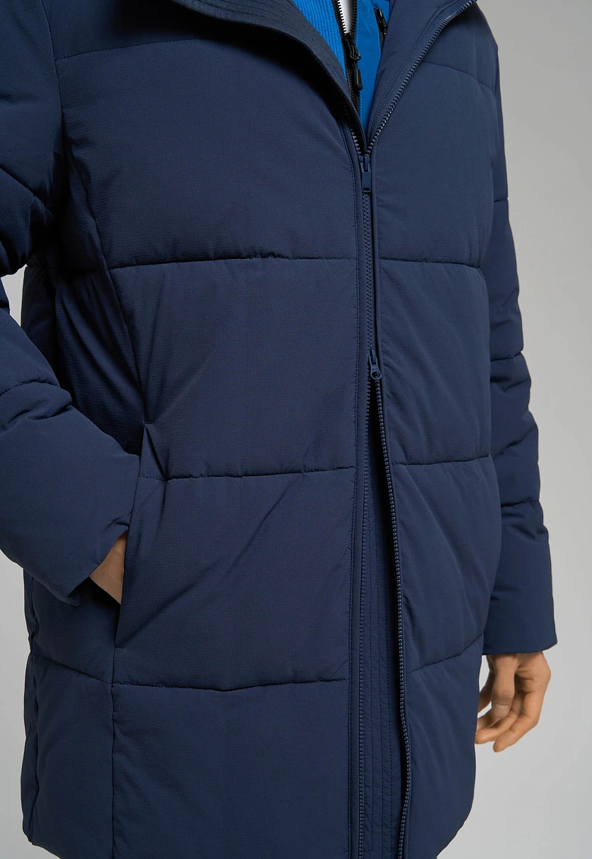 Утепленное стеганое полупальто с капюшоном, Модель FWE21011, Фото №6