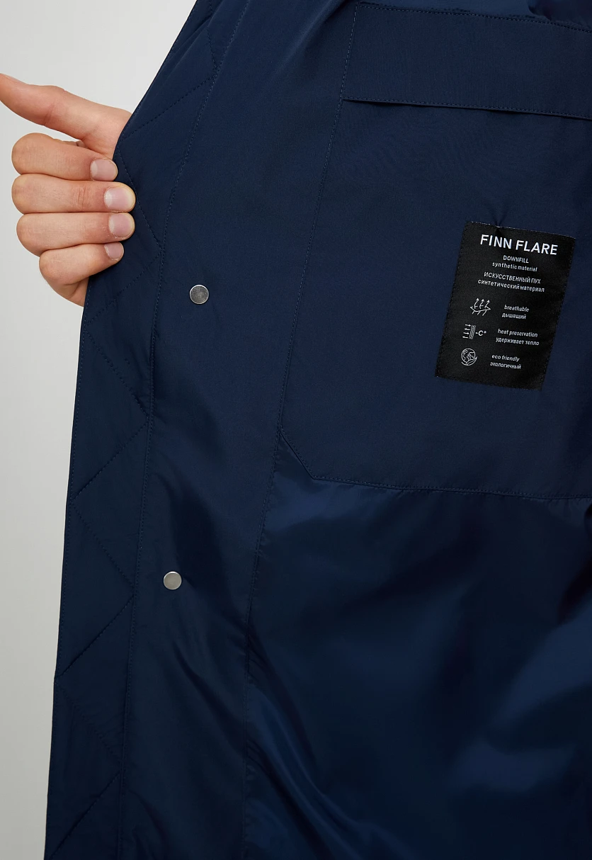 Утепленное пальто с воротником-стойкой, Модель FWE21013, Фото №5