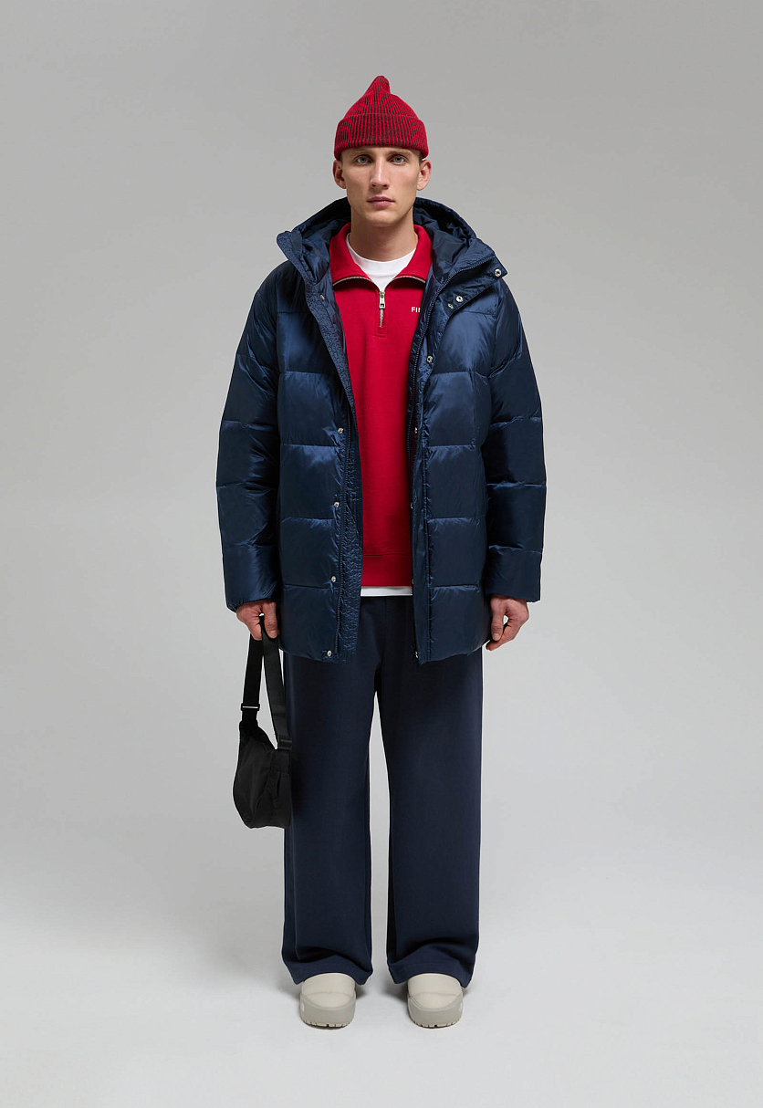 Пуховое полупальто с воротником-стойкой Пуховое полупальто с воротником-стойкой