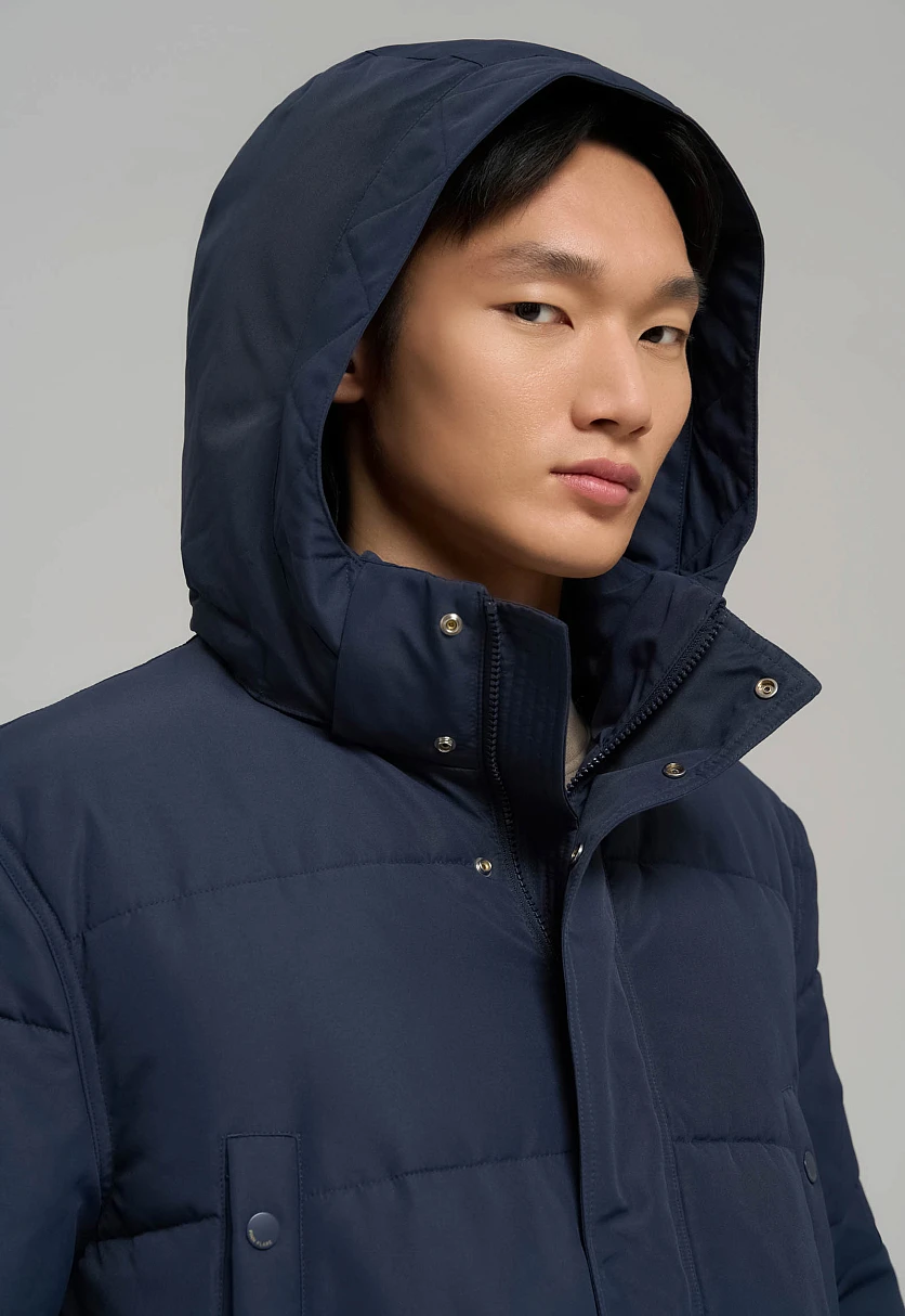 Утепленное полупальто с накладными карманами и капюшоном, Модель FWE21037, Фото №5