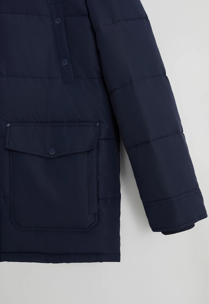 Утепленное полупальто с накладными карманами и капюшоном, Модель FWE21037, Фото №8