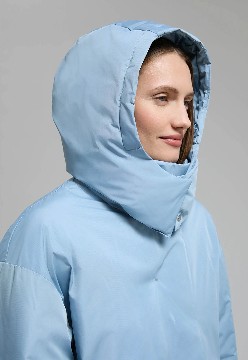 Пуховое пальто с переливающимся эффектом, Модель FWE11071, Фото №7