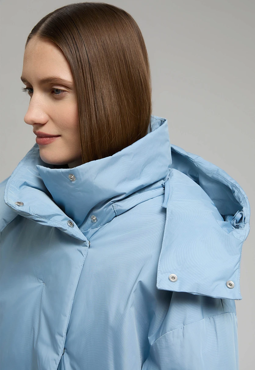 Пуховое пальто с переливающимся эффектом Голубой FWE11071Купить в интернет-магазине FINN FLARE, предосмотр фото №7 Пуховое пальто с переливающимся эффектом, Модель FWE11071, Фото №7
