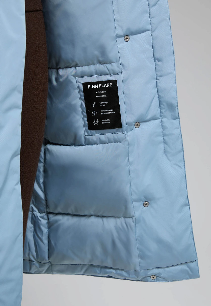 Пуховое пальто с переливающимся эффектом, Модель FWE11071, Фото №9