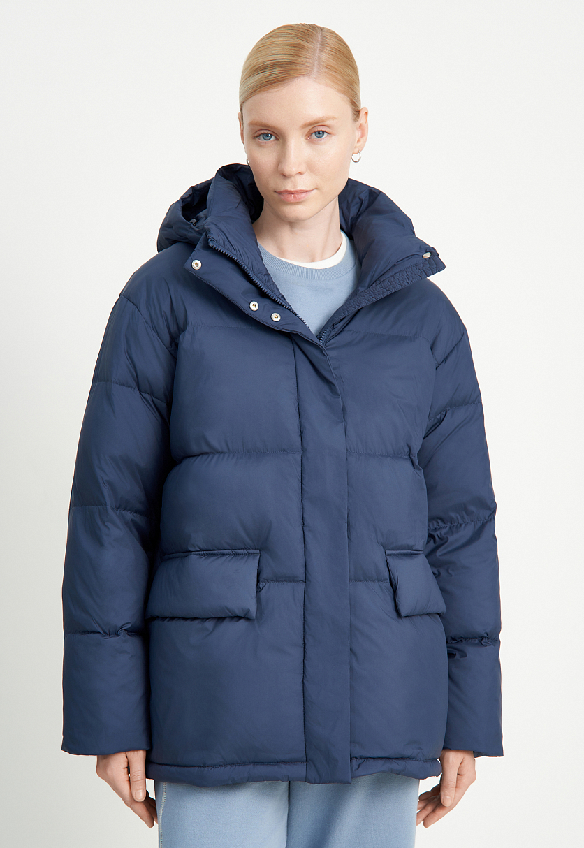 Пуховик со съемным капюшоном