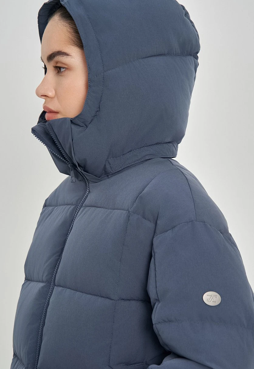 Пуховик с воротником-стойкой и съемным капюшоном, Модель FWE11057, Фото №5