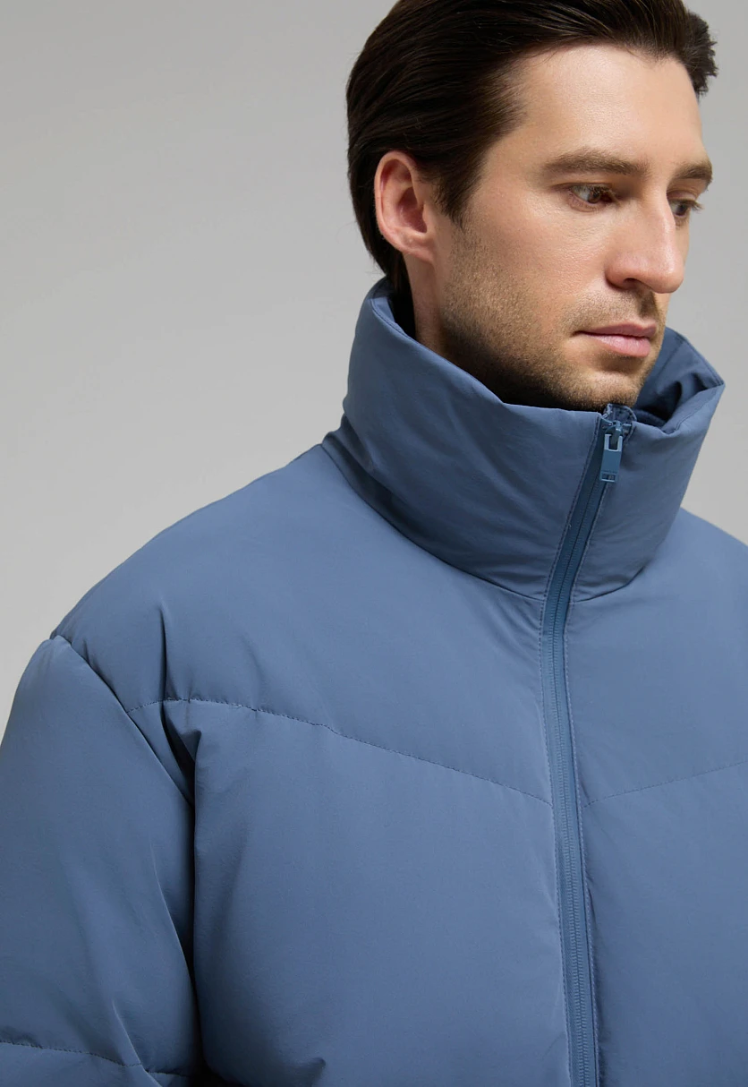 Оверсайз пуховик с воротником-стойкой, Модель FWE21028, Фото №7