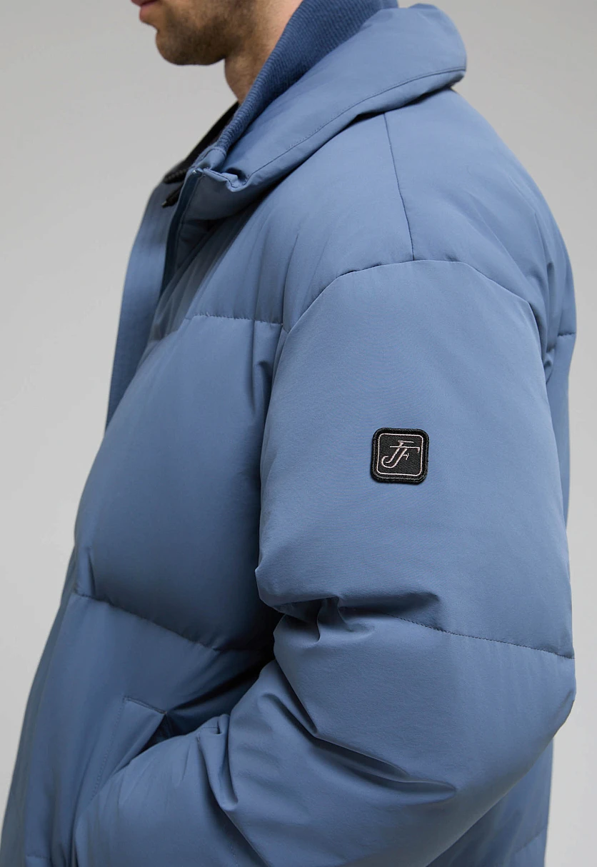 Оверсайз пуховик с воротником-стойкой, Модель FWE21028, Фото №5