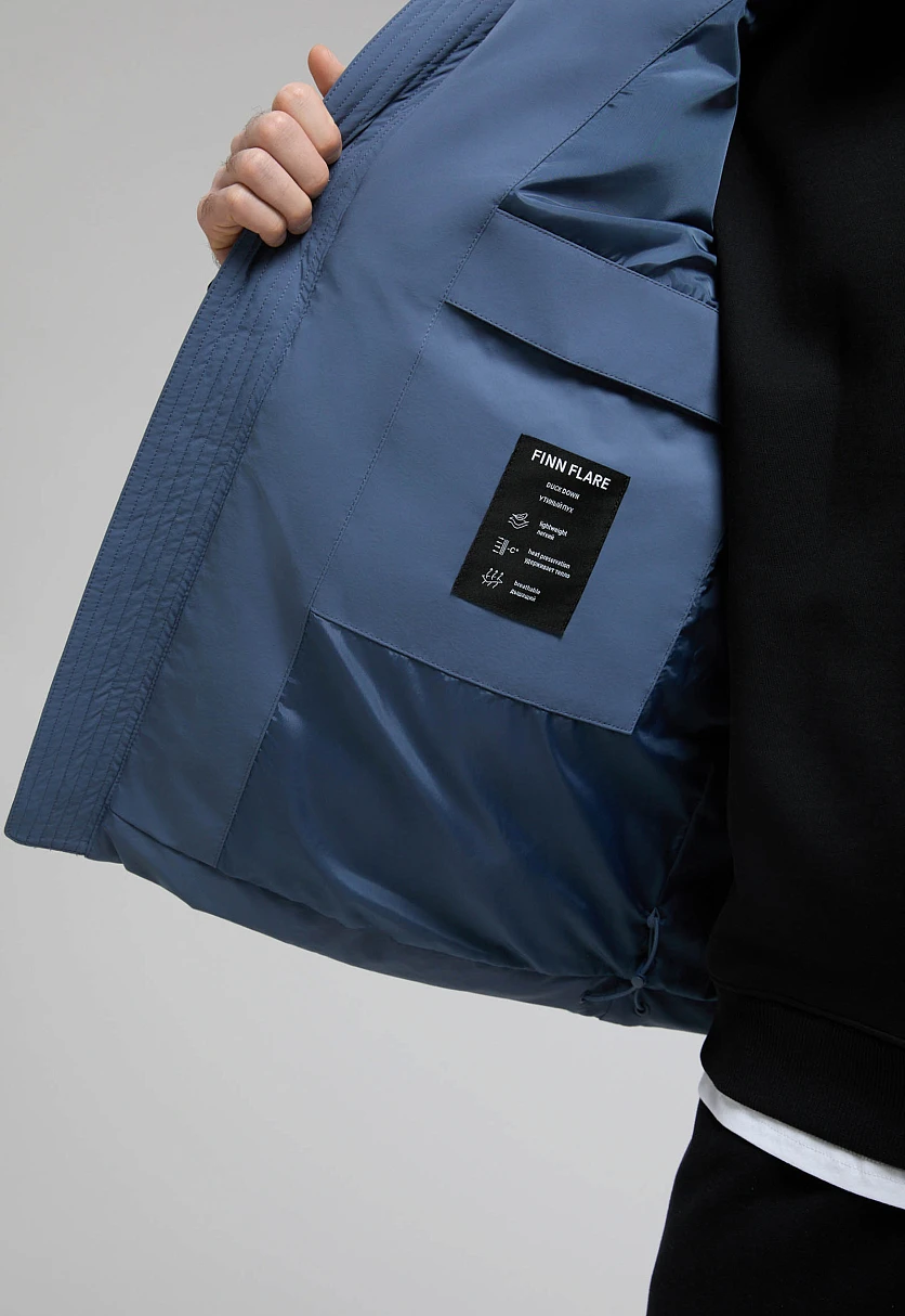 Оверсайз пуховик с воротником-стойкой, Модель FWE21028, Фото №8