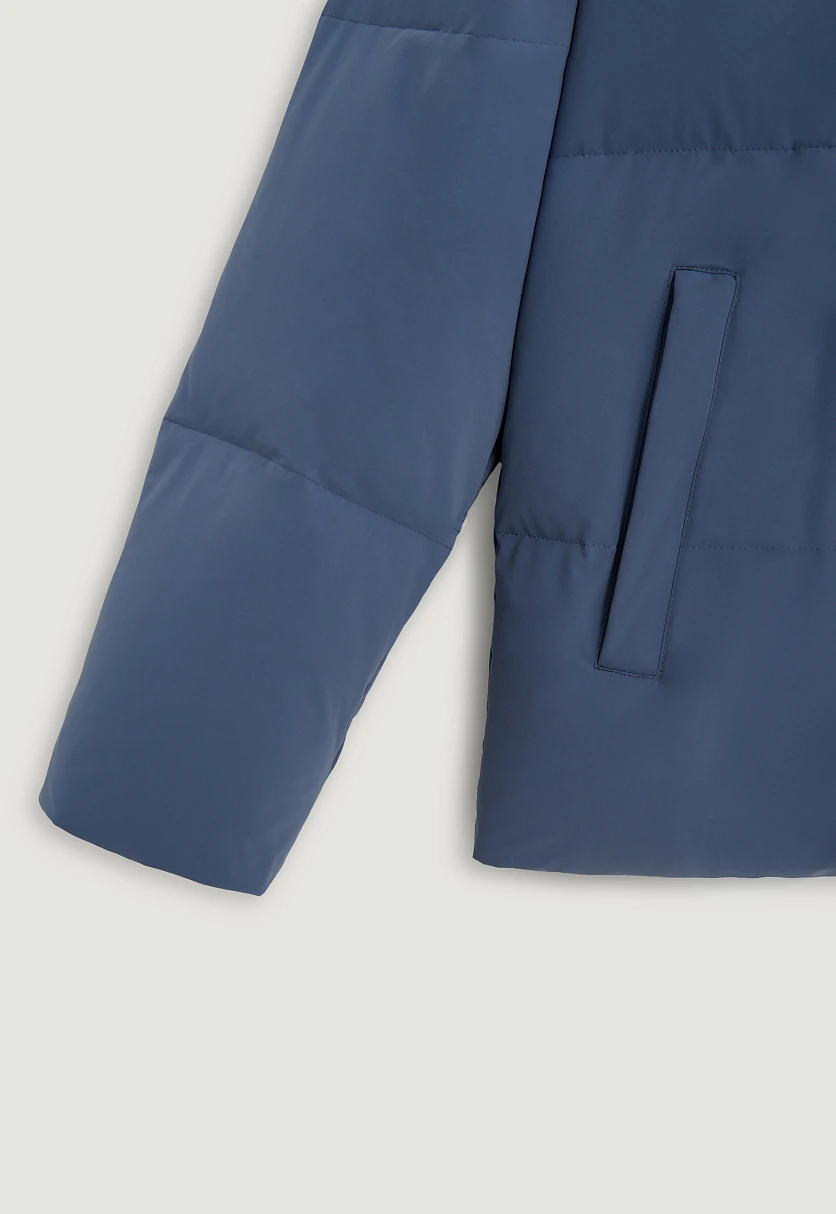 Оверсайз пуховик с воротником-стойкой, Модель FWE21028, Фото №9