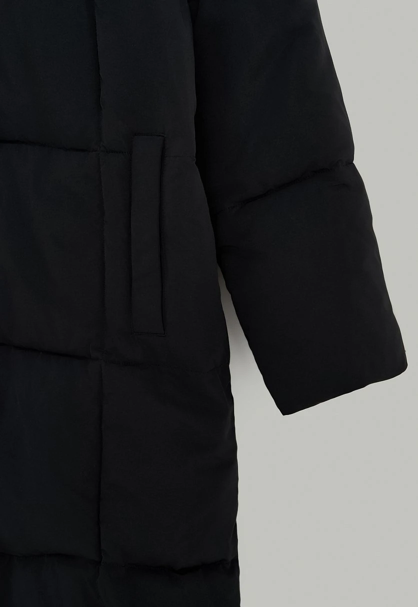 Утепленное пальто с капюшоном и воротником-стойкой, Модель FWE11000, Фото №8