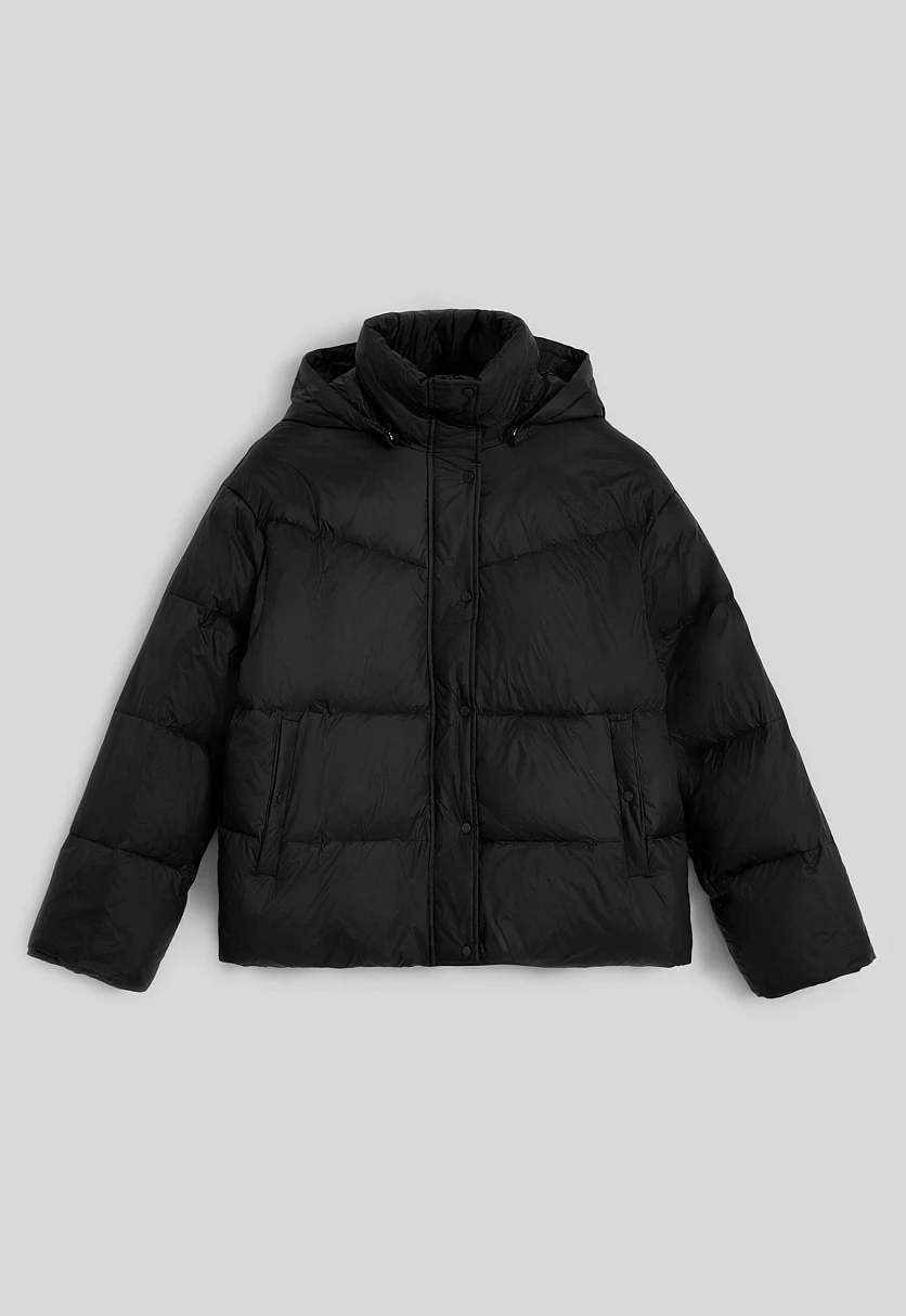 Пуховик со съемным капюшоном Черный FWE11012Купить в интернет-магазине FINN FLARE, предосмотр фото №7 Пуховик со съемным капюшоном, Модель FWE11012, Фото №7