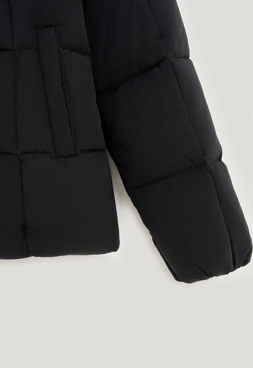 Пуховик с воротником-стойкой и съемным капюшоном, Модель FWE11057, Фото №6