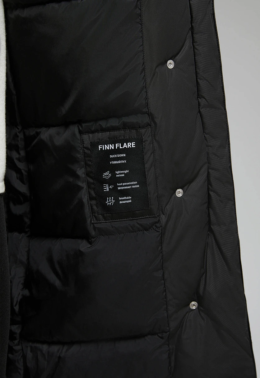 Пуховое пальто с переливающимся эффектом, Модель FWE11071, Фото №7