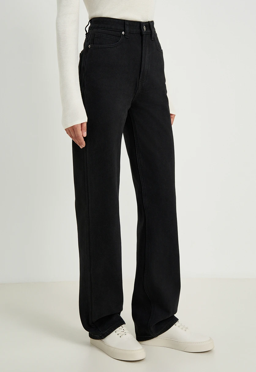 Утепленные джинсы wide leg fit женские, Модель FWE15003, Фото №4