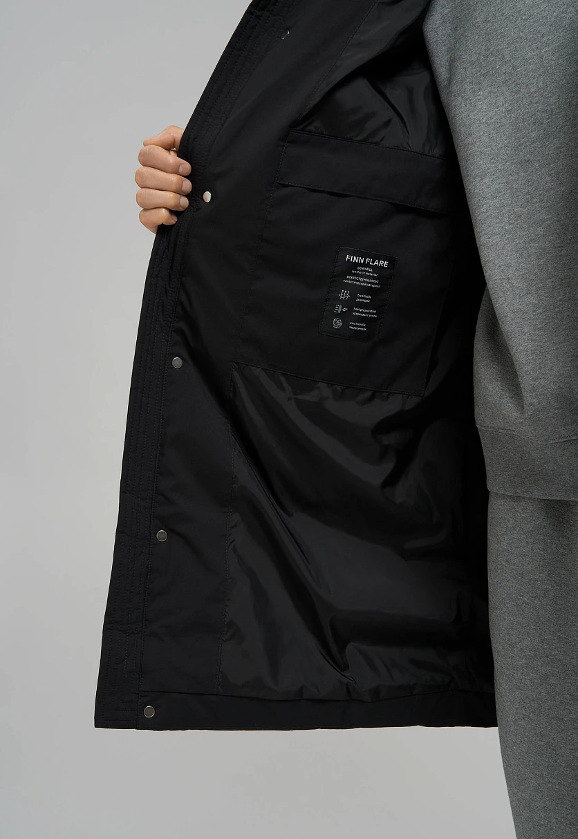 Утепленное пальто с воротником-стойкой, Модель FWE21001, Фото №9