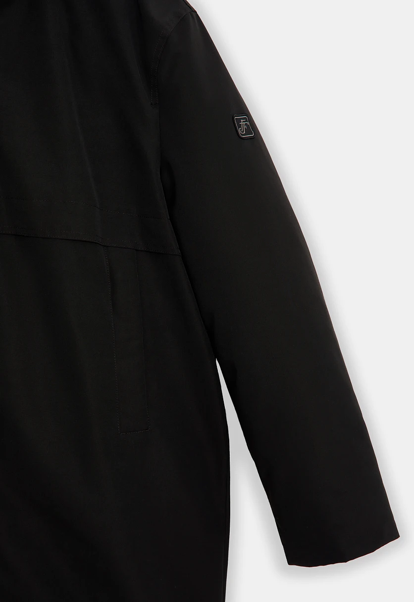 Утепленное пальто со съемным капюшоном Черный FWE21007Купить в интернет-магазине FINN FLARE, предосмотр фото №8 Утепленное пальто со съемным капюшоном, Модель FWE21007, Фото №8